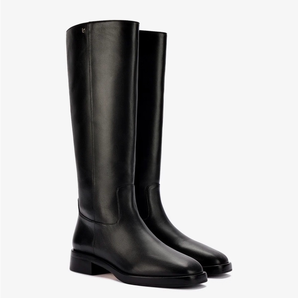 Larroude Anne Boot In Black Leather